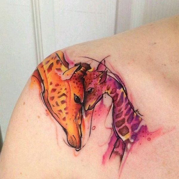 tatouage girafe 196