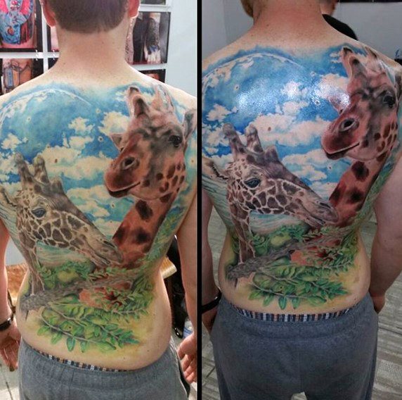 tatouage girafe 236