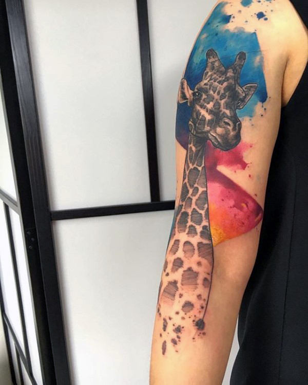 tatouage girafe 278