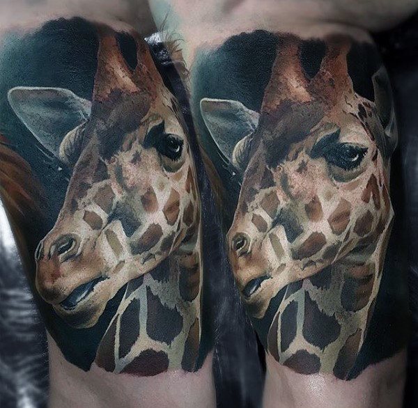 tatouage girafe 298