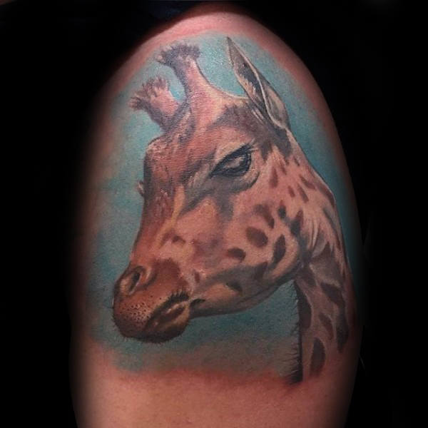 tatouage girafe 336