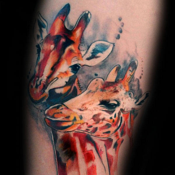 tatouage girafe 338