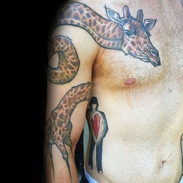 tatouage girafe 344