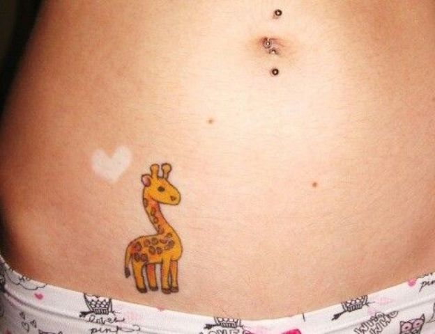 tatouage girafe 346
