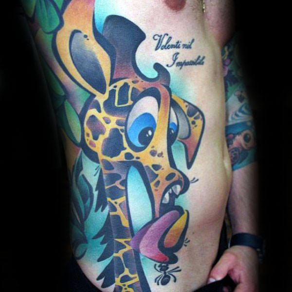tatouage girafe 54