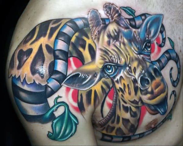 tatouage girafe 60