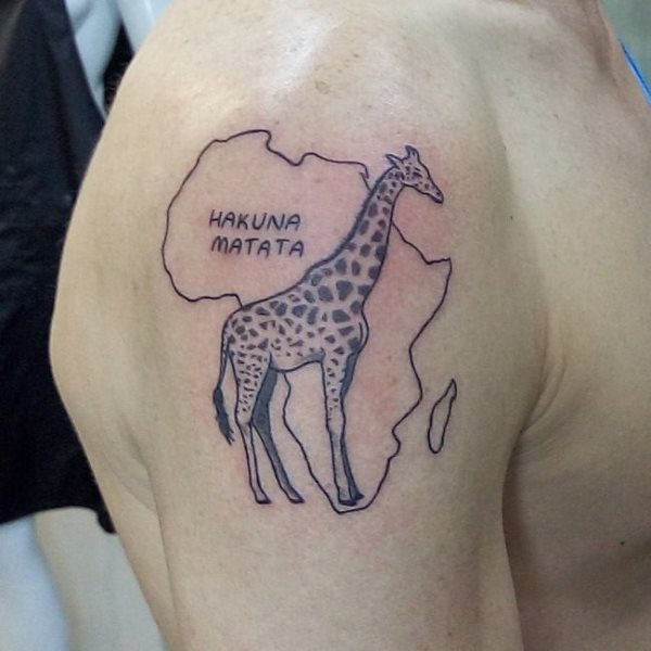 tatouage girafe 90