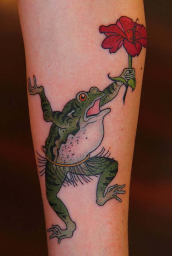 tatouage grenouille 134