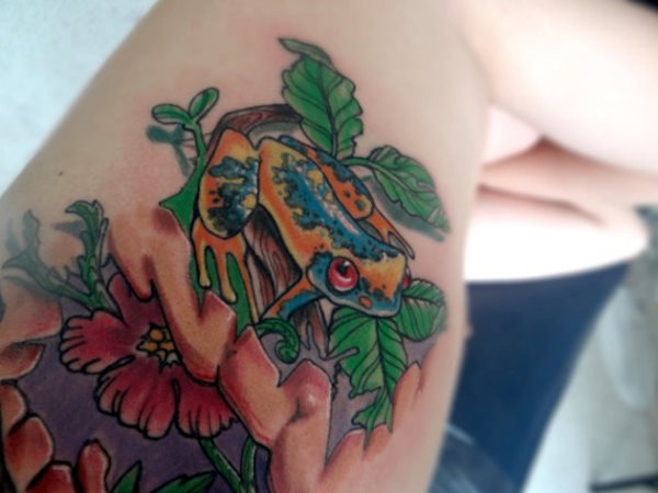 tatouage grenouille 40