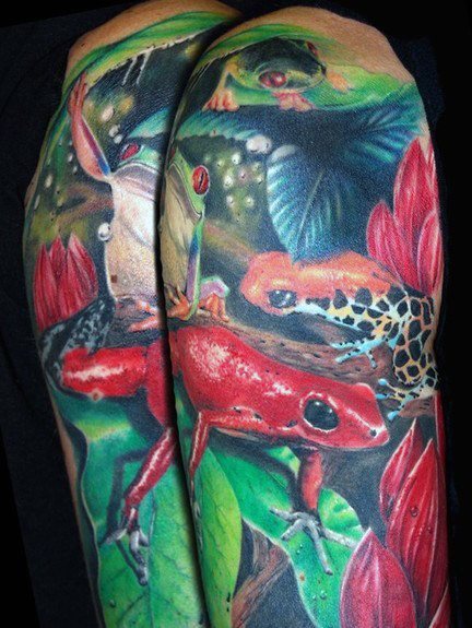 tatouage grenouille 42