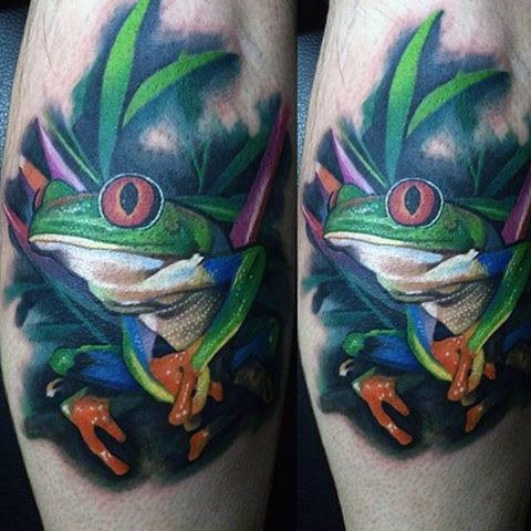tatouage grenouille 88