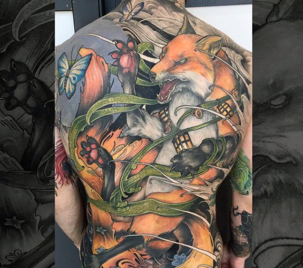 tatouage renards 56