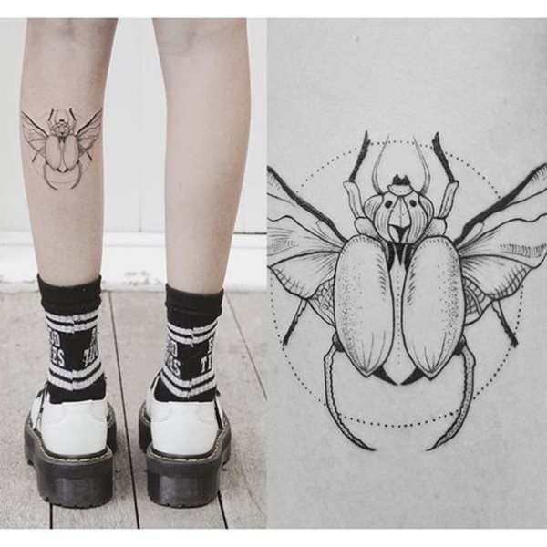tatouage scarabee 112