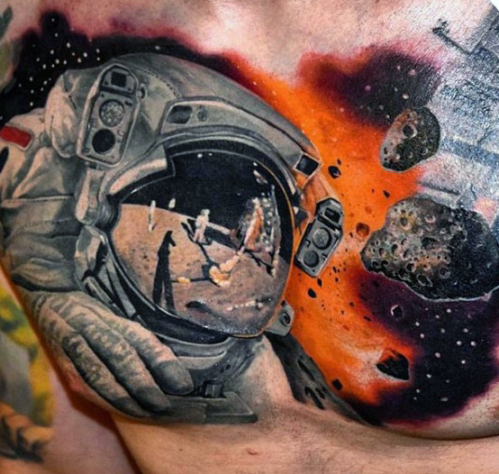 tatouage astronaute astronomie 137