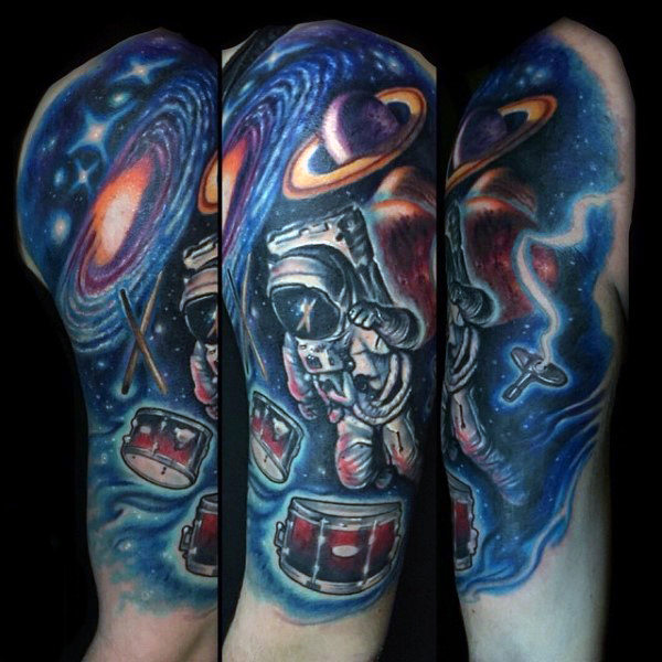 tatouage astronaute astronomie 177