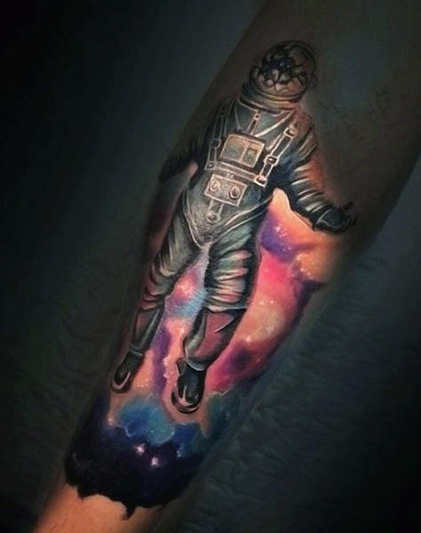 tatouage astronaute astronomie 253