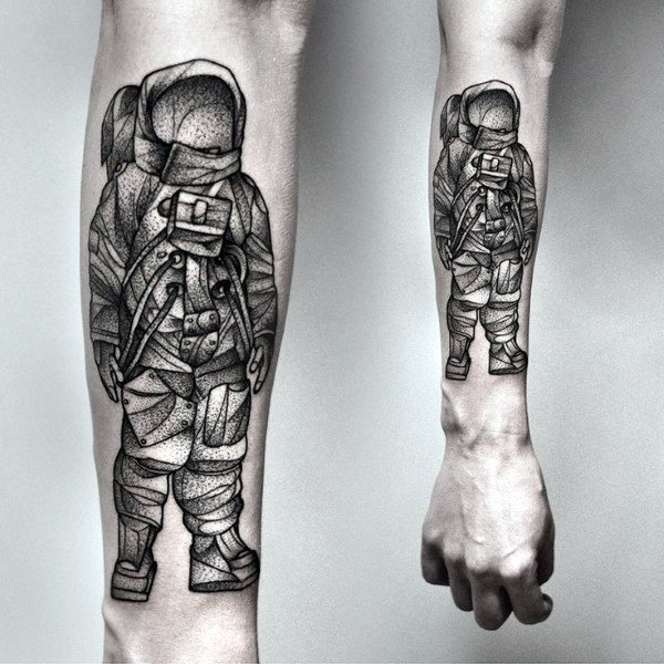 tatouage astronaute astronomie 309