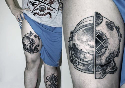 tatouage astronaute astronomie 349