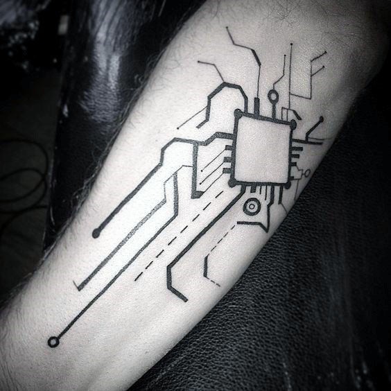 tatouage circuit electronique 173
