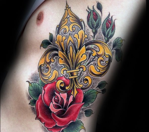 tatouage fleur de lys 91