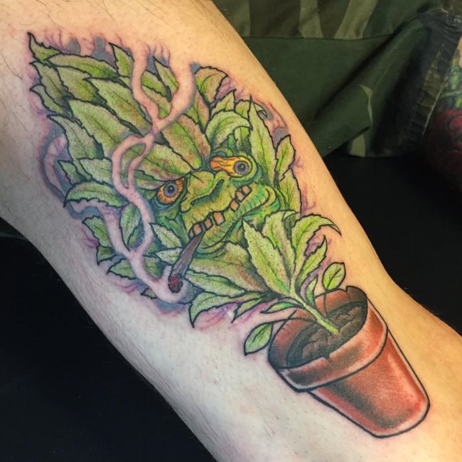 tatouage marijuana cannabis 101
