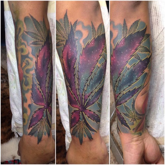 tatouage marijuana cannabis 121