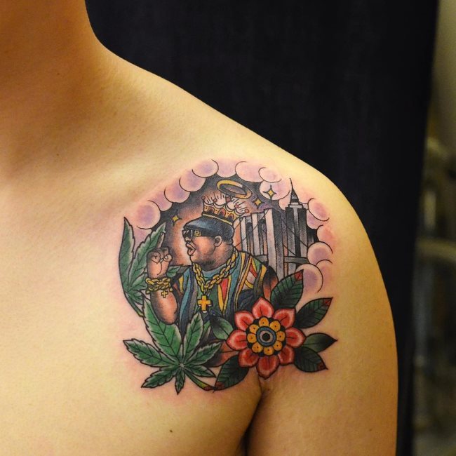 tatouage marijuana cannabis 53