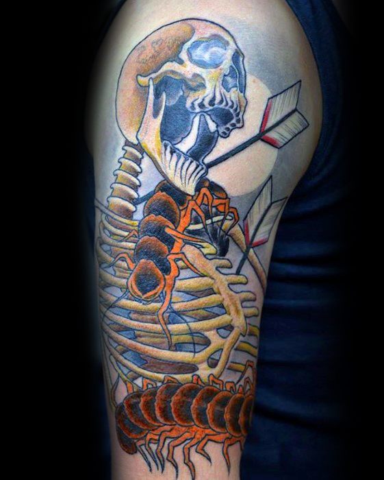 tatouage mille pattes 14