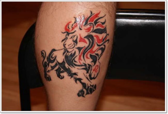 tatouage signe lion 101