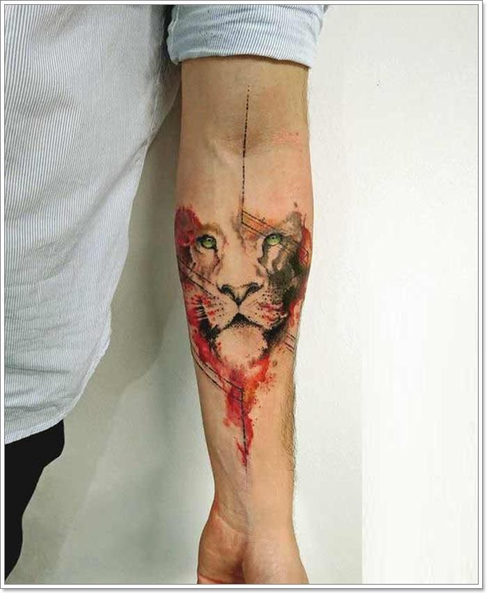 tatouage signe lion 135