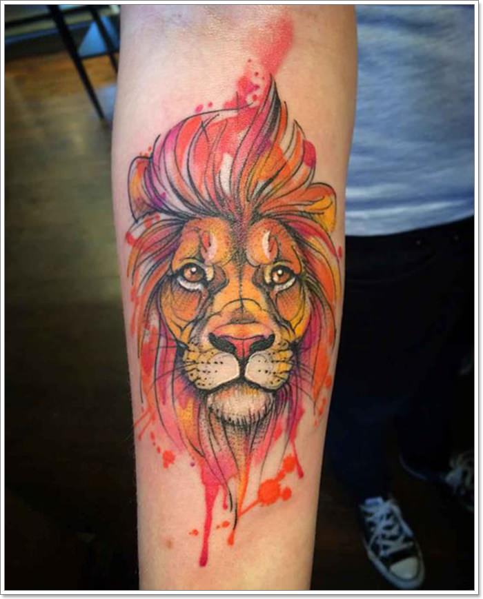 tatouage signe lion 167