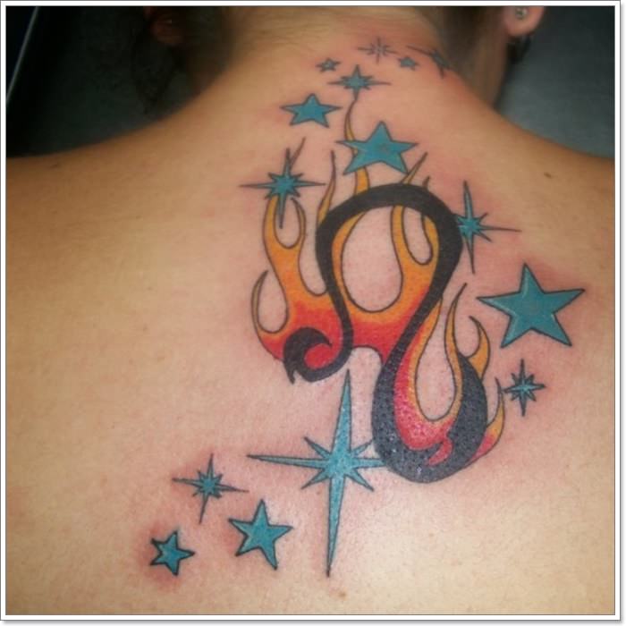 Tatouage Lion Signe Astro