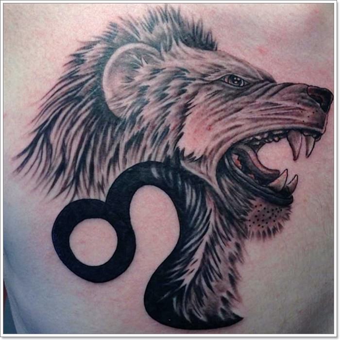 tatouage signe lion 75