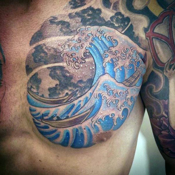 tatouage vagues japonaises 73