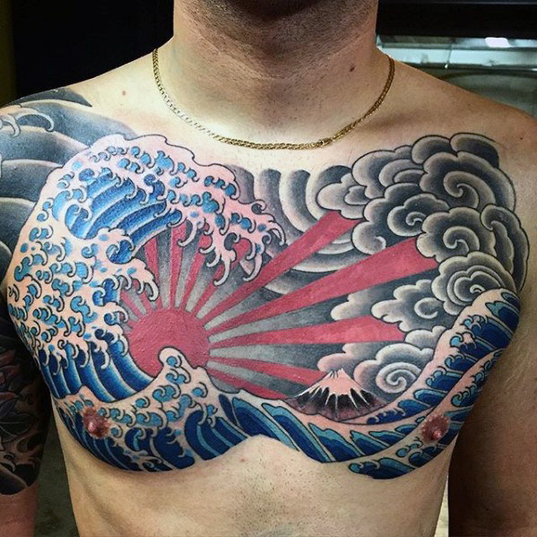 tatouage vagues japonaises 77