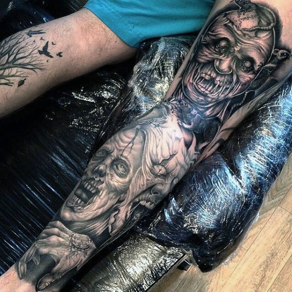 tatouage zombie 100