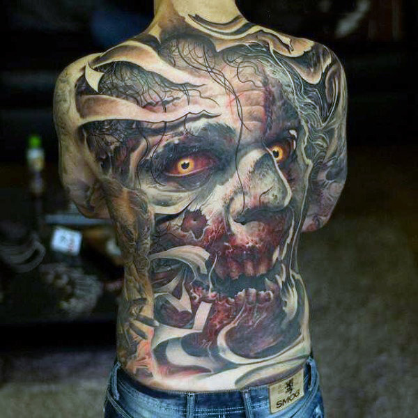 tatouage zombie 55