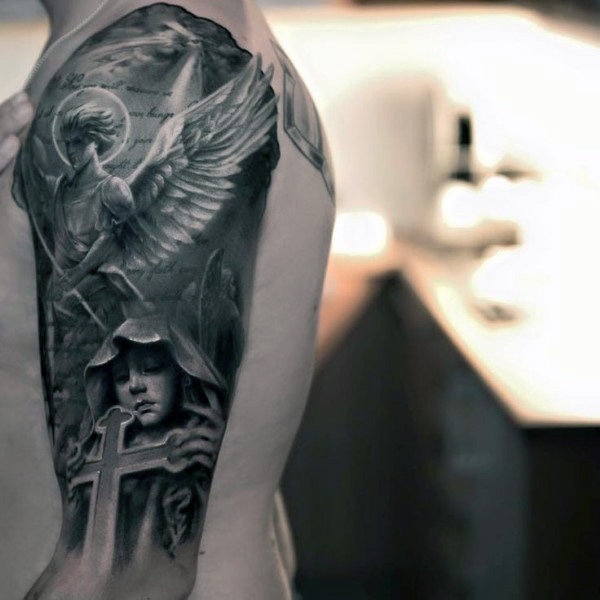 tatouage ange gardien 57