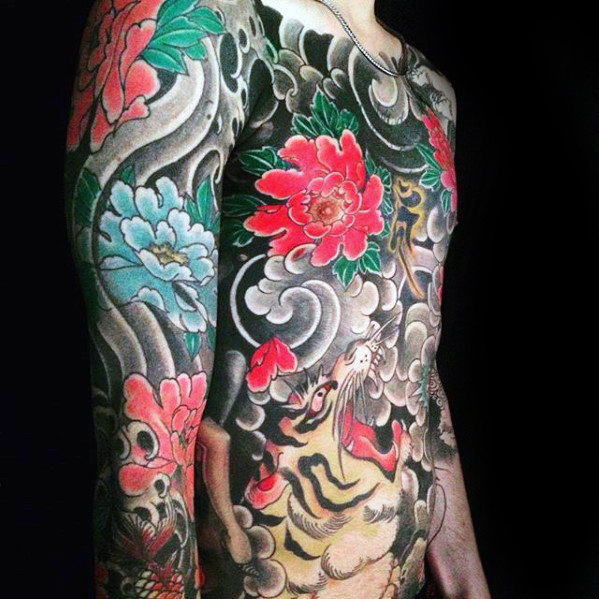 tatouage fleurs japonaises 15