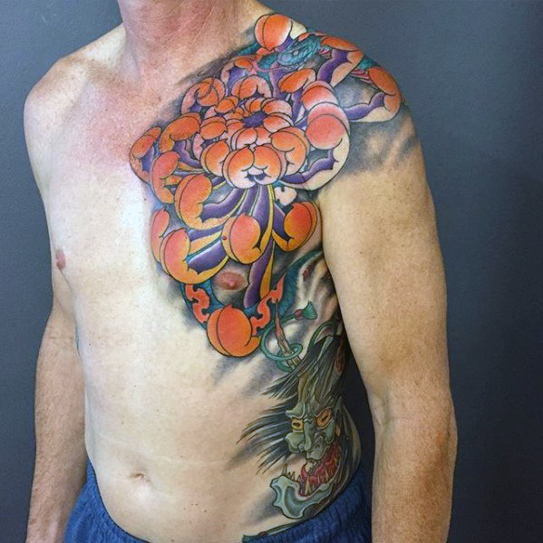 tatouage fleurs japonaises 37