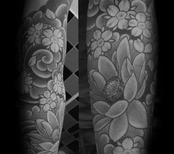 tatouage fleurs japonaises 55