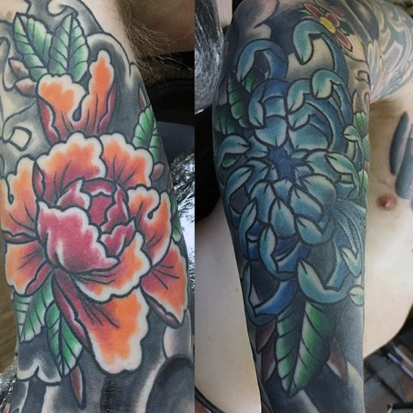 tatouage fleurs japonaises 83