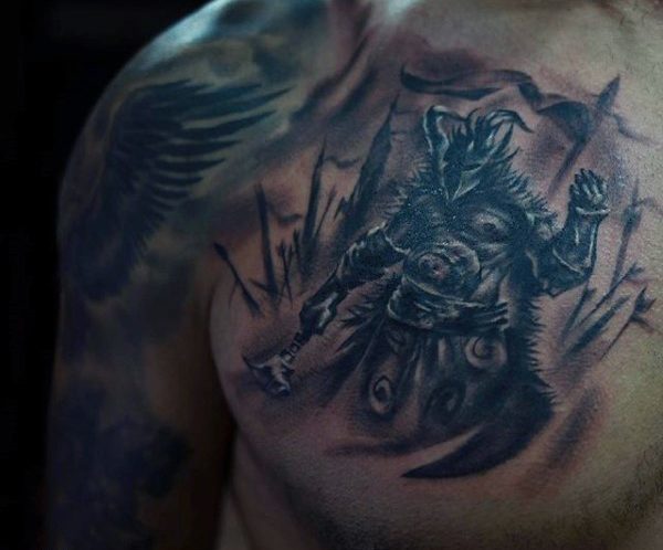 tatouage guerrier 185