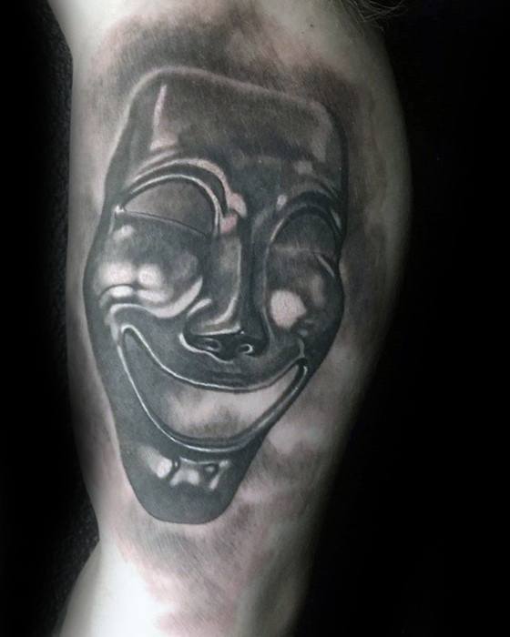tatouage masques de theatre 02