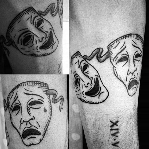 tatouage masques de theatre 32