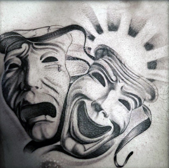 tatouage masques de theatre 36