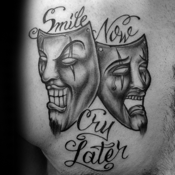 tatouage masques de theatre 56