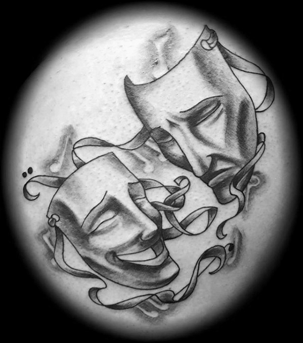tatouage masques de theatre 60