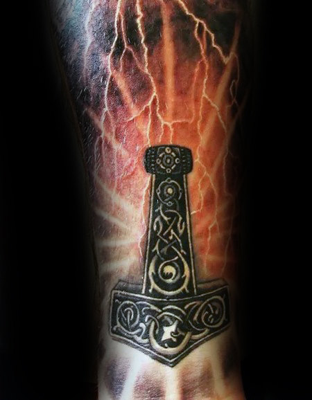 Tatouage Marteau De Thor