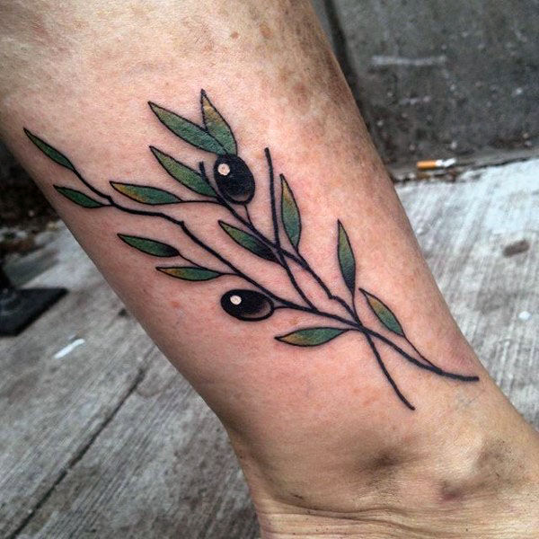 tatouage rameaux oliviers 113